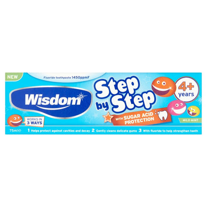 Wisdom Step by Step 4+ Toothpaste 75ml