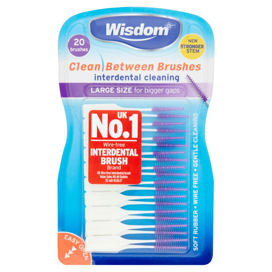 Wisdom Clean Between Interdental Brushes 20s Large Purple