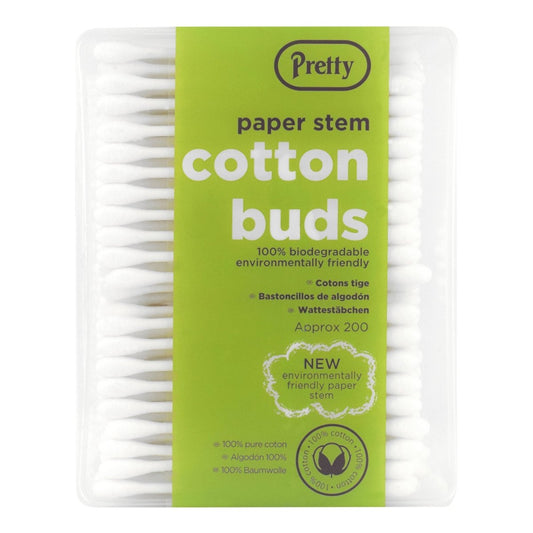 Pretty Cotton Buds - 200 Paper Stem