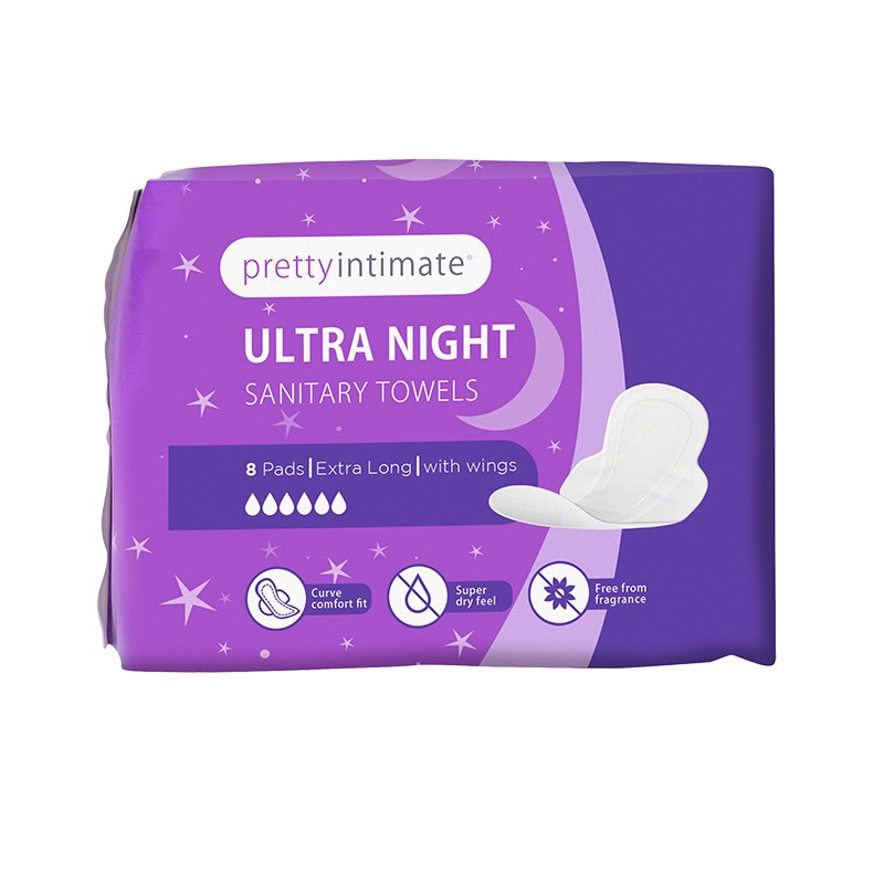 Pretty Intimate Ultra Night 8 Sanitary Towels