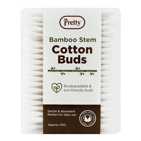 Pretty 200 Cotton Buds (Bamboo Stem)