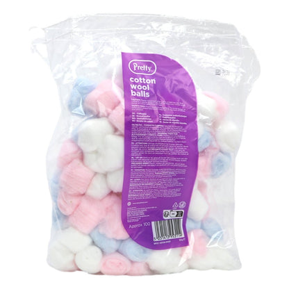 Pretty Cotton Wool Balls - 100 Colour