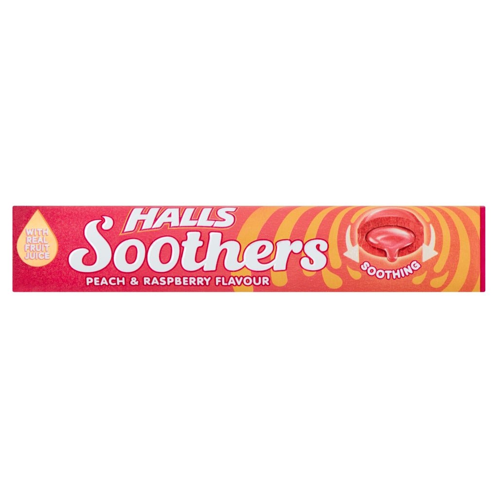 Halls Soothers 45g Peach & Raspberry