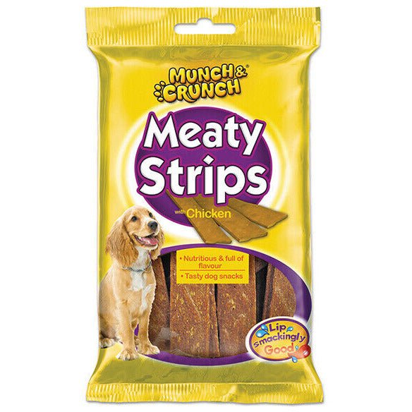 Munch Crunch Meaty Strips With Chicken - 18 Strips