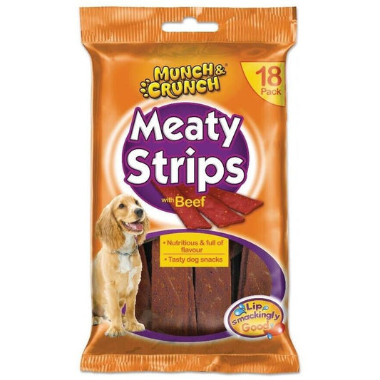 Munch Crunch Meaty Strips With Beef