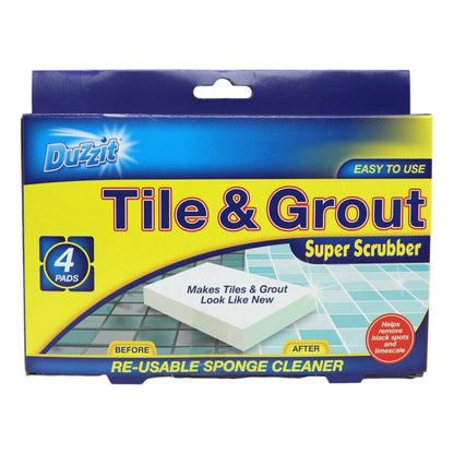 Duzzit Tile & Grout Scrubber 4pk