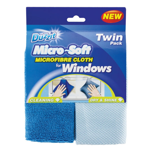 Duzzit Micro-Soft Window Cloth 2pk