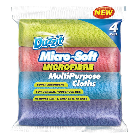 Duzzit Microfibre Cloth 4pk