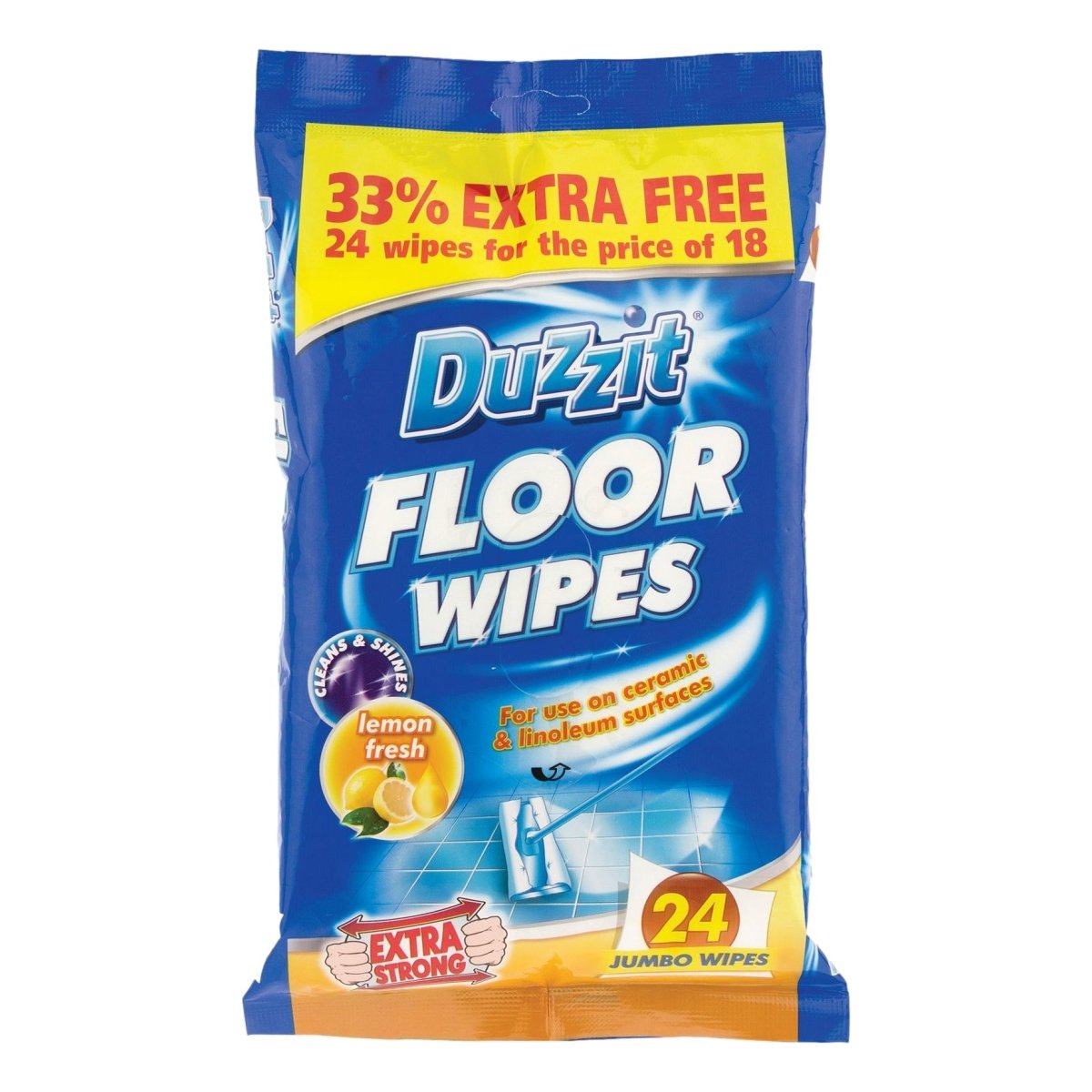 Duzzit Floor Wipes 24Pk - Intamarque - Wholesale 5053249206844