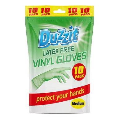 Duzzit Vinyl Gloves Medium 10Pk - Intamarque - Wholesale 5053249247564