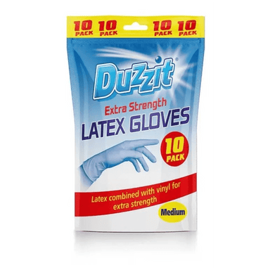 Duzzit Latex Gloves Medium 10Pk - Intamarque - Wholesale 5053249247649