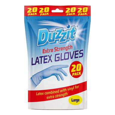 Duzzit Latex Gloves Large 20Pk - Intamarque - Wholesale 5053249247700