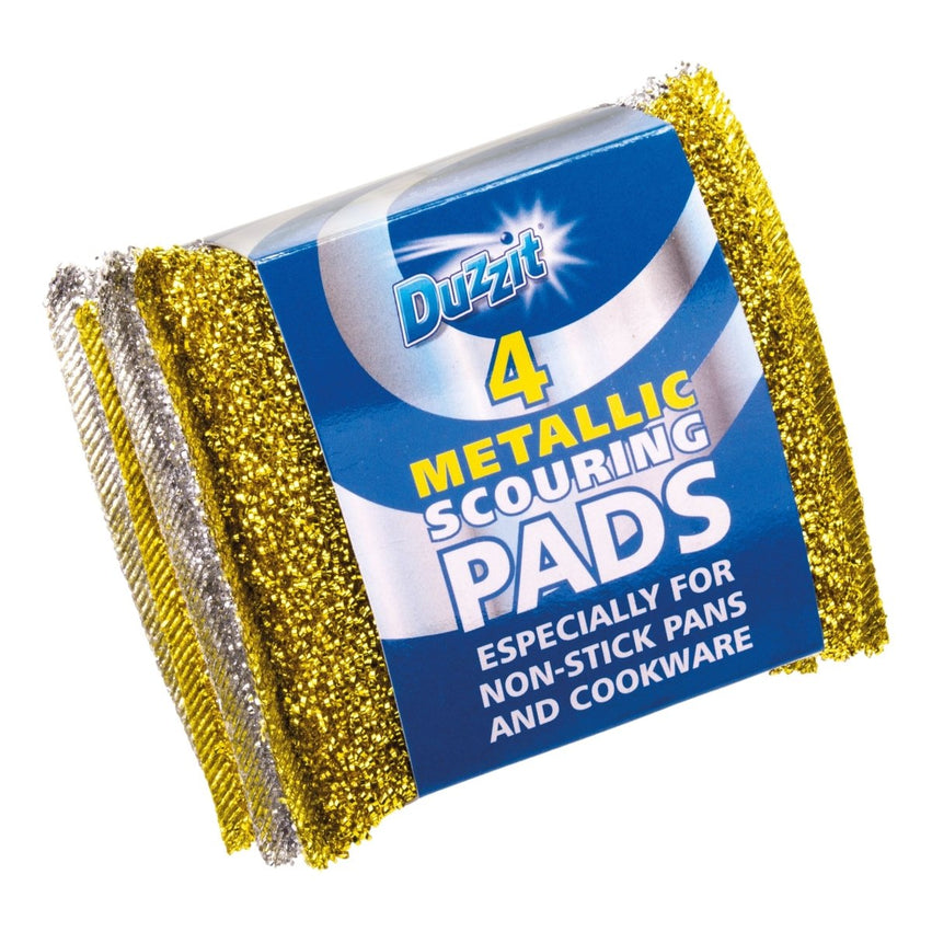 Duzzit Metallic Scouring Pads 4 Pack