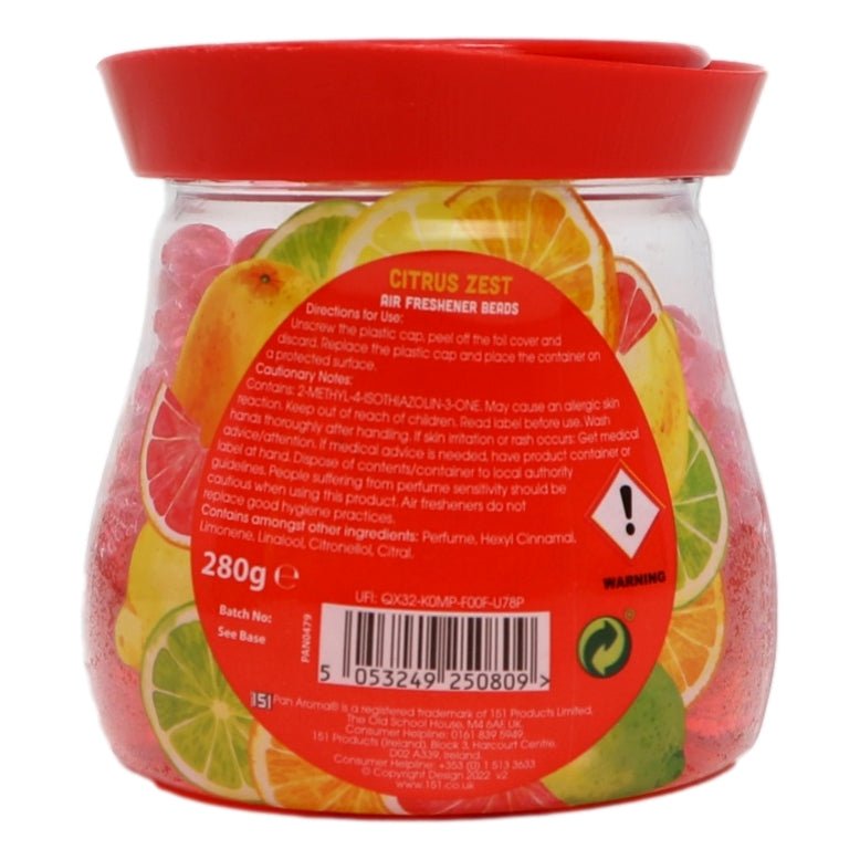 Pan Aroma Air Freshener Beads 280g Citrus Zest