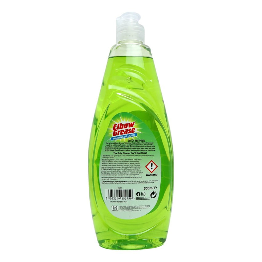 Elbow Grease Washing Up Liquid 600ml Apple