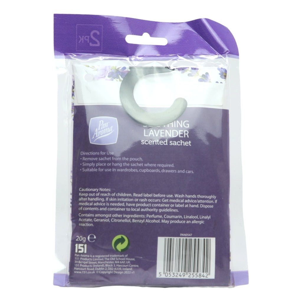 Pan Aroma Fragrance Sachet 2Pk - Lavender