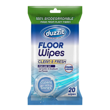 Duzzit Biodegradable Floor Wipes Clean & Fresh 20Pk - Intamarque - Wholesale 5053249260495