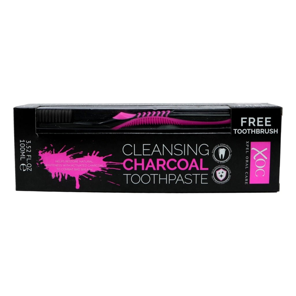 XOC Charcoal Toothpaste 100ml  + Toothbrush