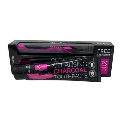 XOC Charcoal Toothpaste 100ml  + Toothbrush