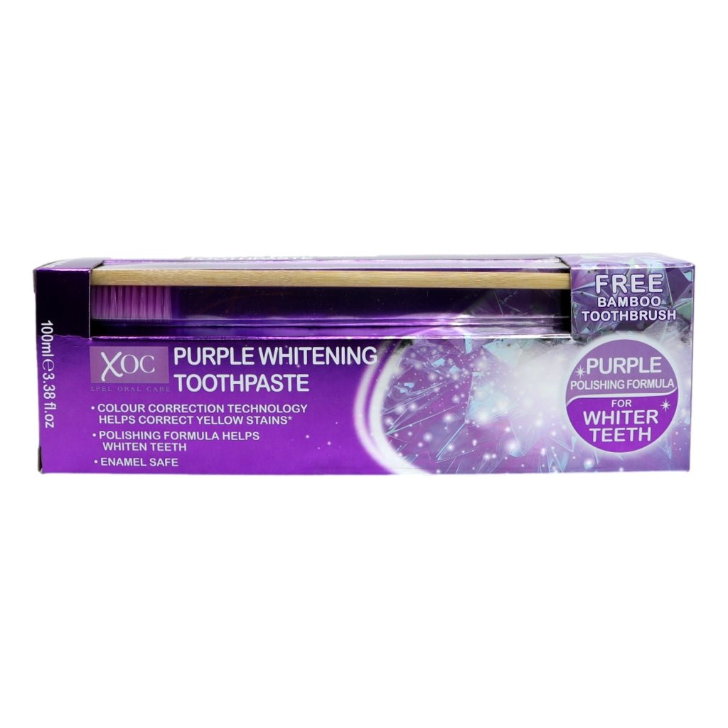 XOC Purple Toothpaste 100ml + Toothbrush