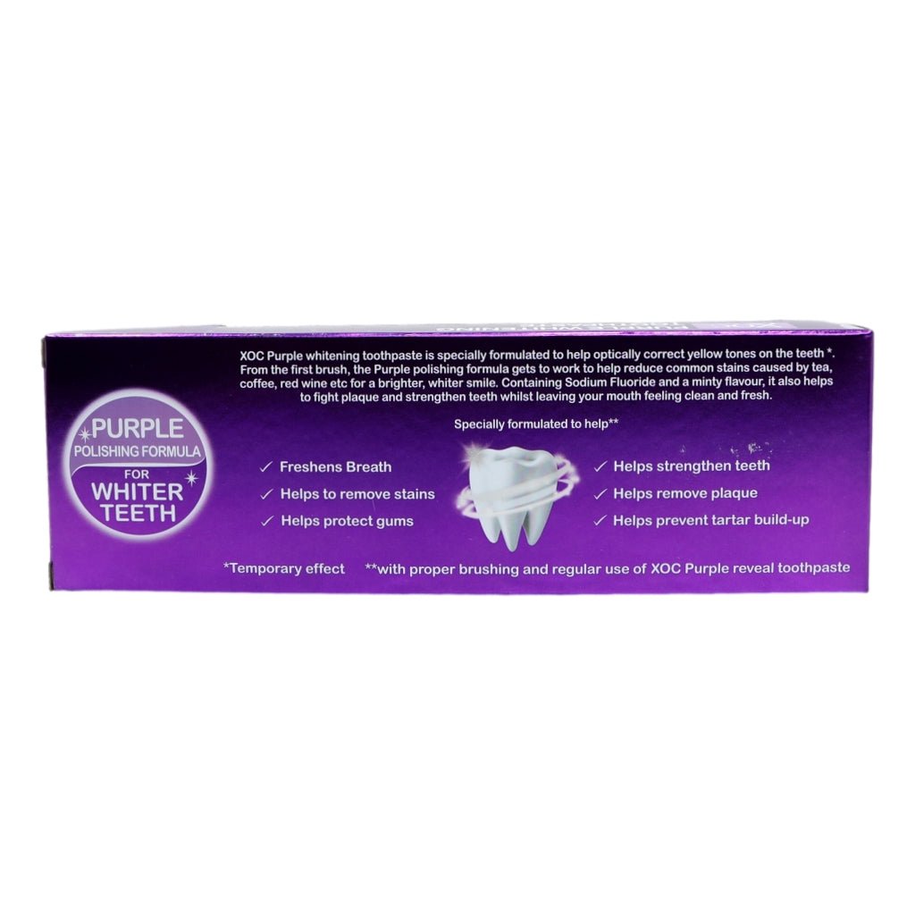 XOC Purple Toothpaste 100ml + Toothbrush - Intamarque - Wholesale 5060120177292