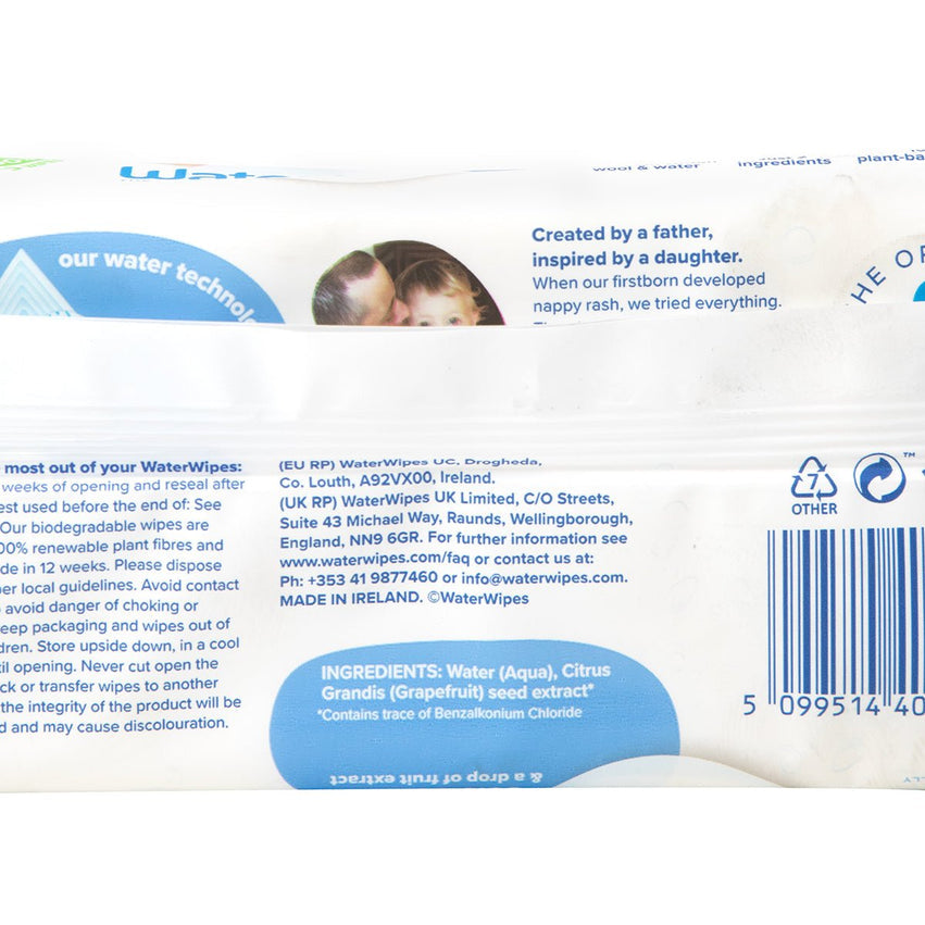 Waterwipes Bio Baby Wipes 60's Sensitive