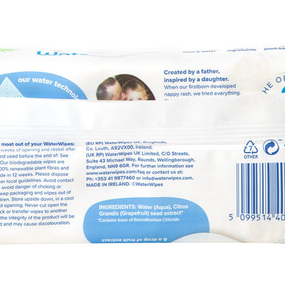 Waterwipes Bio Baby Wipes 60's Sensitive