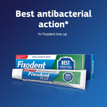 Fixodent Plus Denture Adhesive 40g Dual Protection