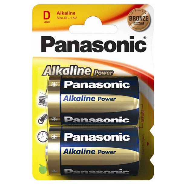 Panasonic Batteries alkaline power  D 2s