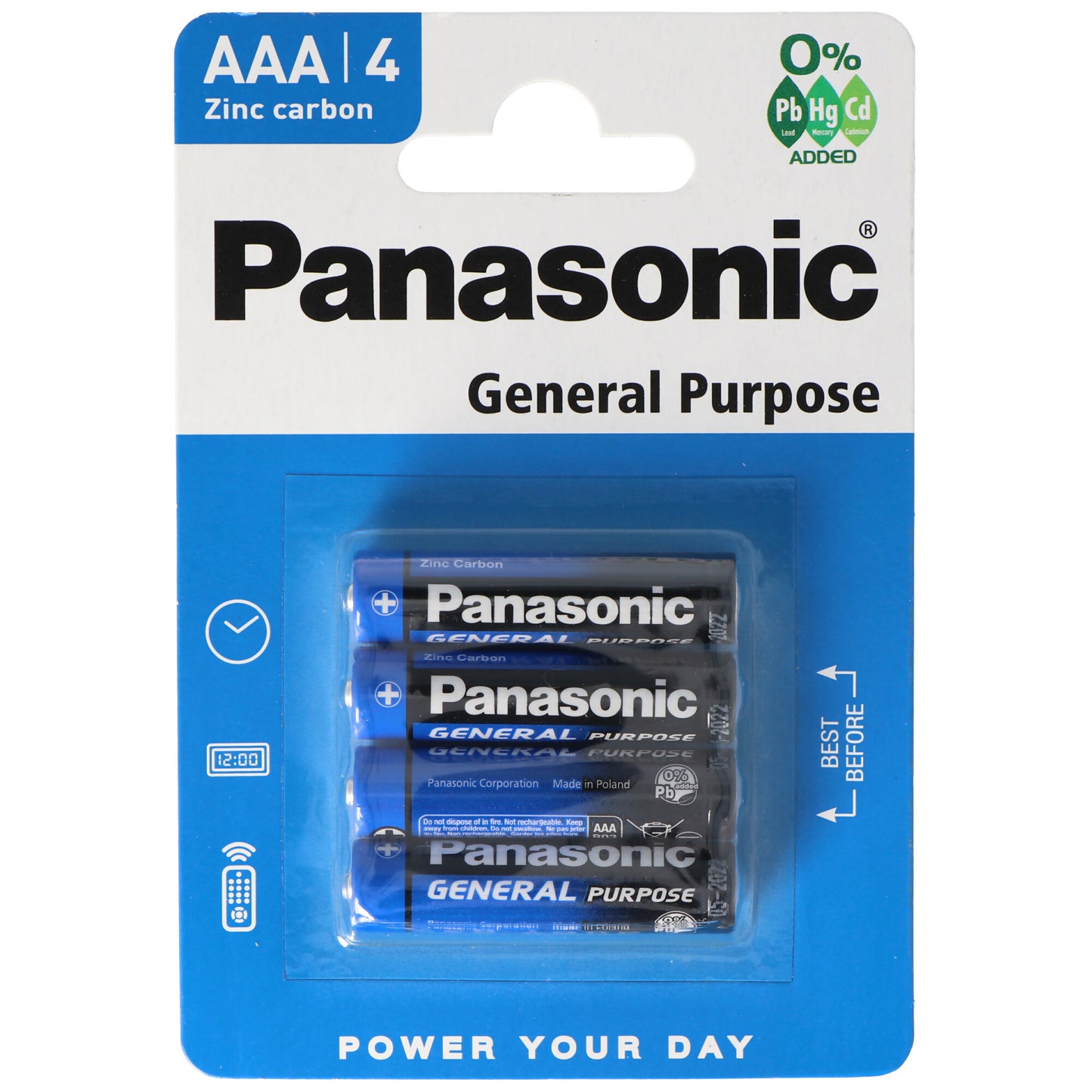 Panasonic Batteries Zinc Blue AAA 4s