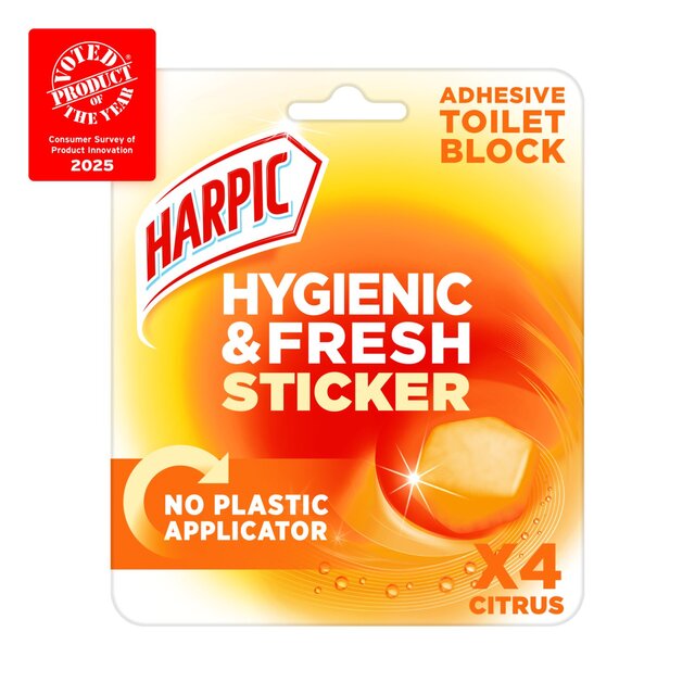 Buy Harpic Hygienic & Fresh Sticker Toilet Block 4x12g Citrus online at Intamarque Wholesale – Trusted FMCG distributor