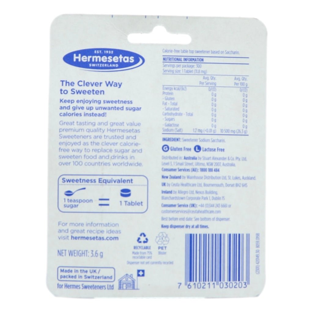 Hermesetas Mini Sweeteners 300s - Intamarque - Wholesale 7610211030203