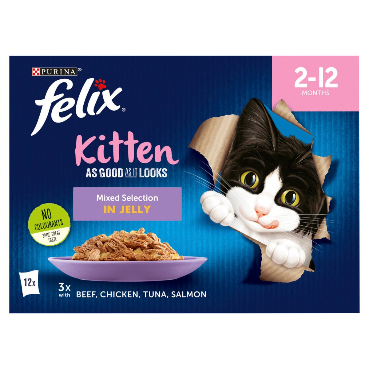 Felix As Good As It Looks 12pk Cat Food Kitten Mixed