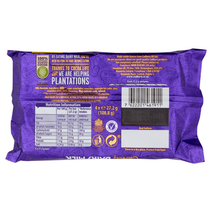 Cadbury Dairy Milk 4Pk 108.8G