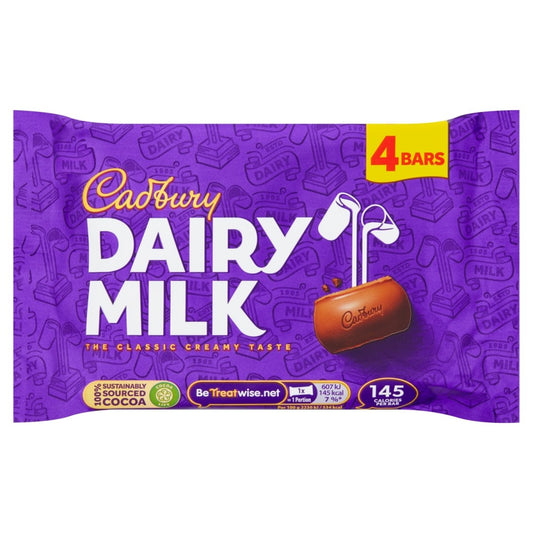 Buy Cadbury Dairy Milk 4Pk 108.8G online at Intamarque Wholesale – Trusted FMCG distributor