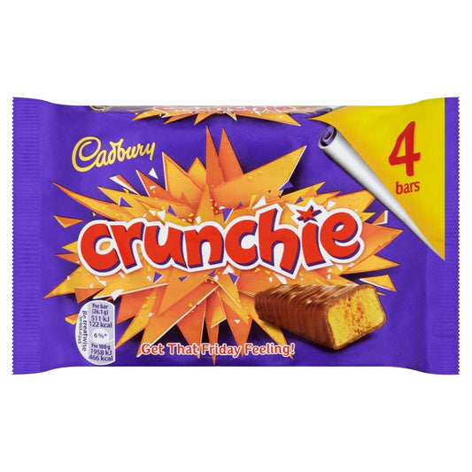 Buy Cadbury Crunchie Snacksize 4pk online at Intamarque Wholesale – Trusted FMCG distributor