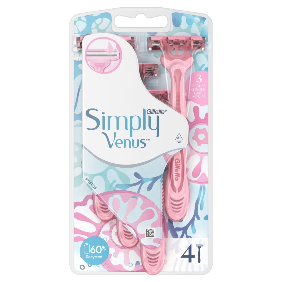 Gillette Venus Simply 3 Disposable Razor 4pk