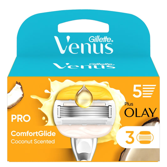Gillette Venus Comfortglide Pro Blades 3s Coconut Plus Olay