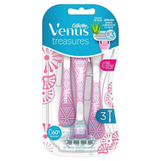 Gillette Venus Simply 3 Disposable Razor 3s Treasures Pink