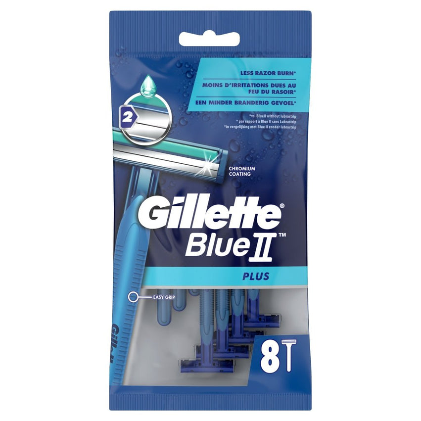 Buy Gillette Blue II Plus 8s Disposable Razor online at Intamarque Wholesale – Trusted FMCG distributor