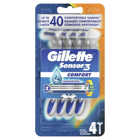 Buy Gillette 4s Disposable Razor Sensor3 online at Intamarque Wholesale – Trusted FMCG distributor
