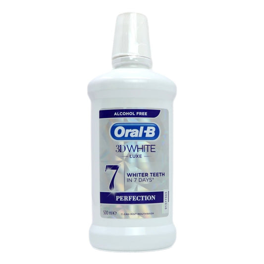 Oral B Mouthwash 500ml 3D White Luxe Perfection