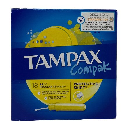 Tampax Compak 18s Regular Tampons