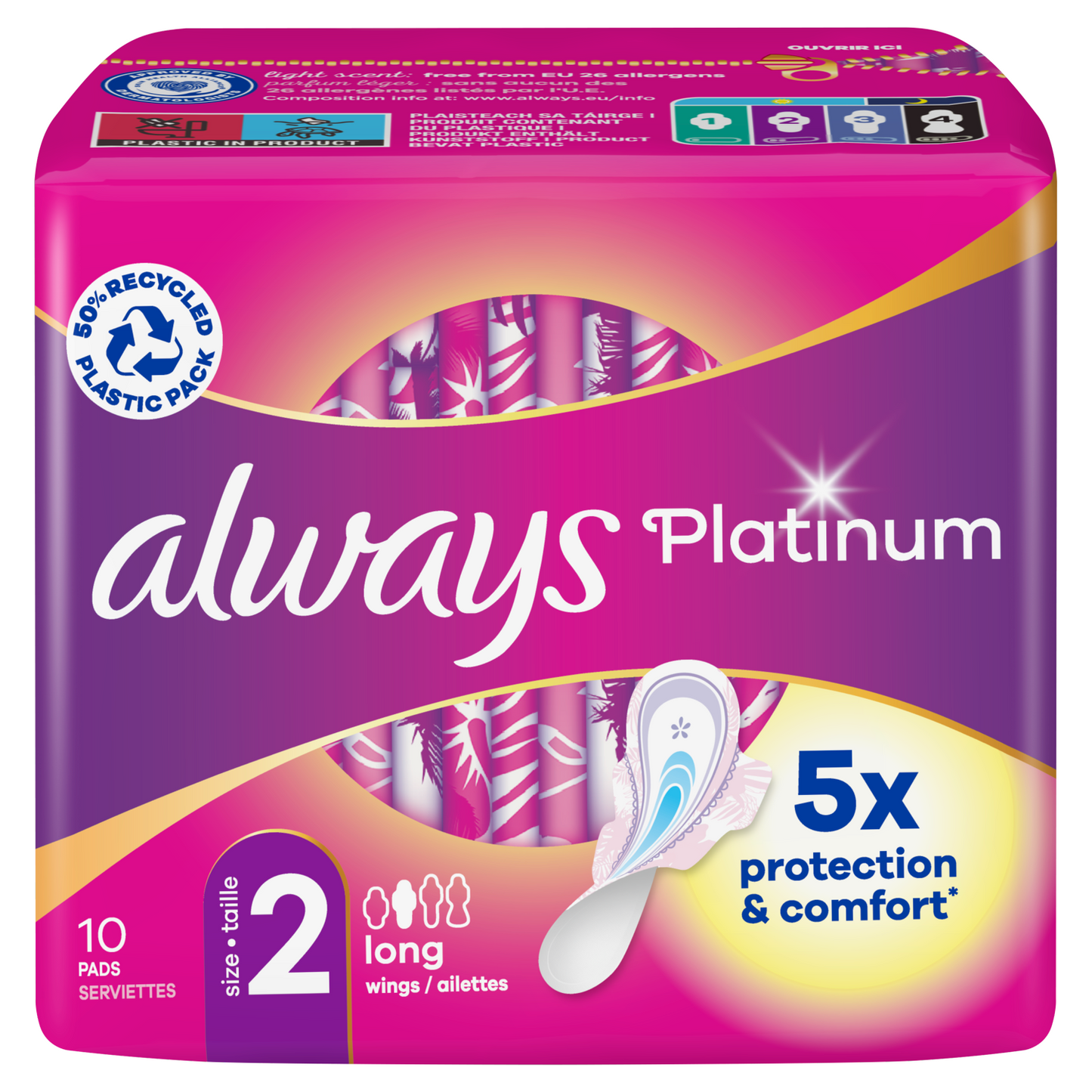 Always Platinum 10ct Long Size 2