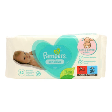 Pampers Baby Wipes 52s Sensitive - Intamarque - Wholesale 8001841041391