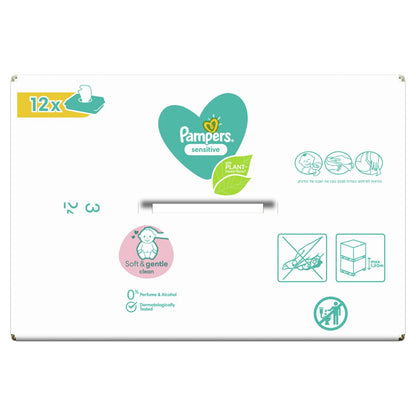 Pampers Baby Wipes Sensitive Mega Pack (12x52s)