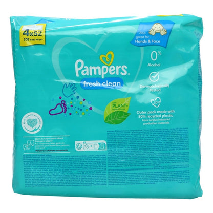 Pampers Baby Wipes 4x52s Fresh Clean