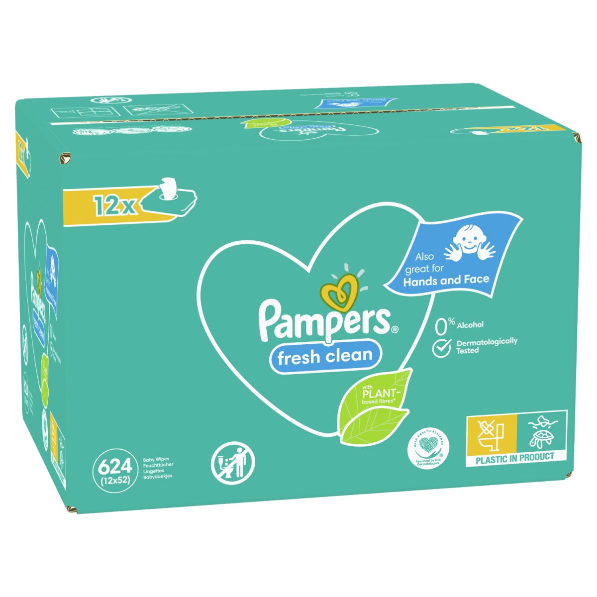 Pampers Baby Wipes 12x52s Scented