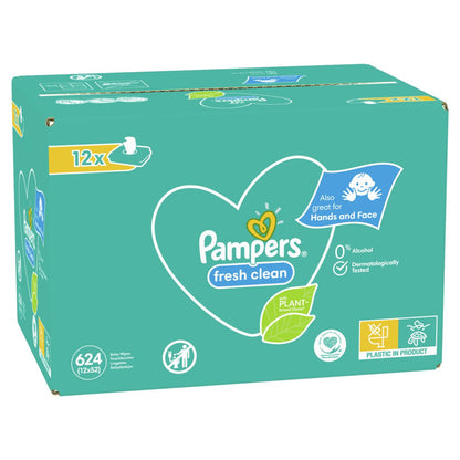 Pampers Baby Wipes 12x52s Scented