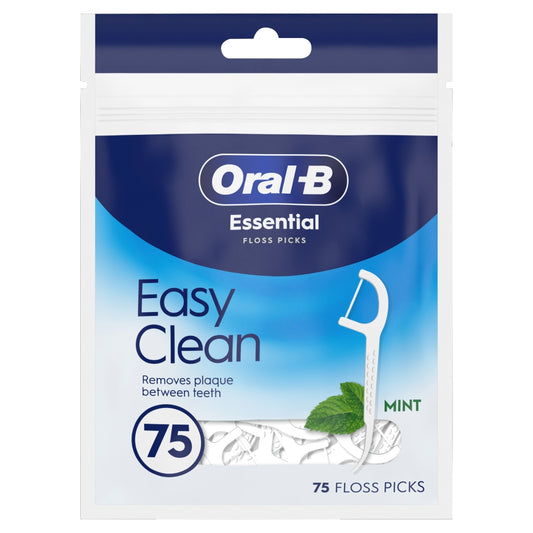 Oral B Essential Floss Picks 75s Easy Clean